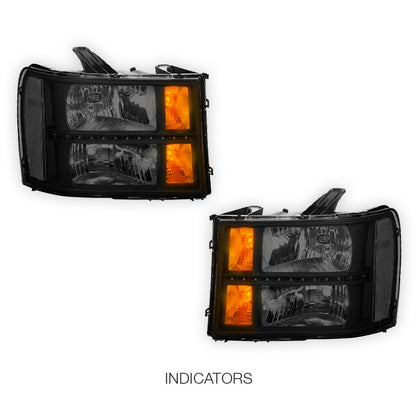 GMC Sierra 1500 Denali / SLE / SLT (2007 - 2013) LED DRL Headlights LH + RH