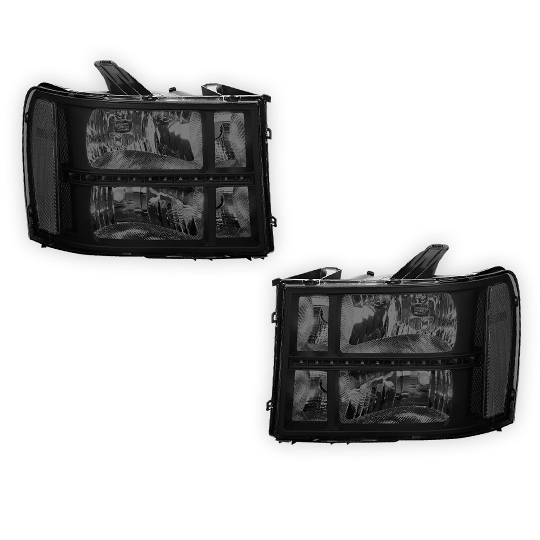 GMC Sierra 1500 Denali / SLE / SLT (2007 - 2013) LED DRL Headlights LH + RH