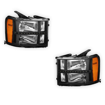 GMC Sierra 3500 Denali / SLE / SLT (2007 - 2014) LED DRL Headlights LH + RH