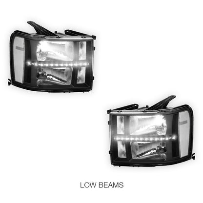 GMC Sierra 3500 Denali / SLE / SLT (2007 - 2014) LED DRL Headlights LH + RH