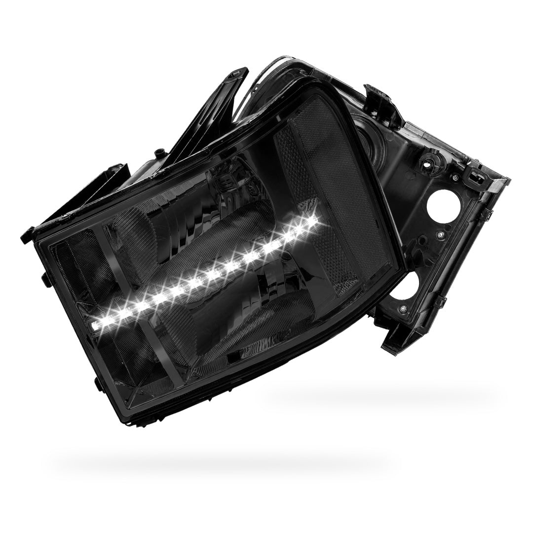 GMC Sierra 3500 Denali / SLE / SLT (2007 - 2014) LED DRL Headlights LH + RH