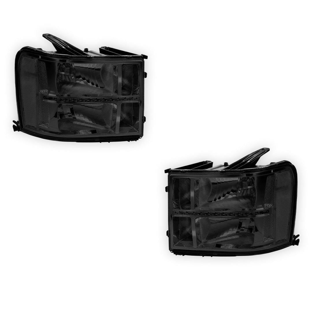 GMC Sierra 3500 Denali / SLE / SLT (2007 - 2014) LED DRL Headlights LH + RH