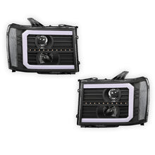 GMC Sierra 1500 Denali / SLE / SLT (2007 - 2013) LED DRL Sequential Signal Projector Headlights LH + RH