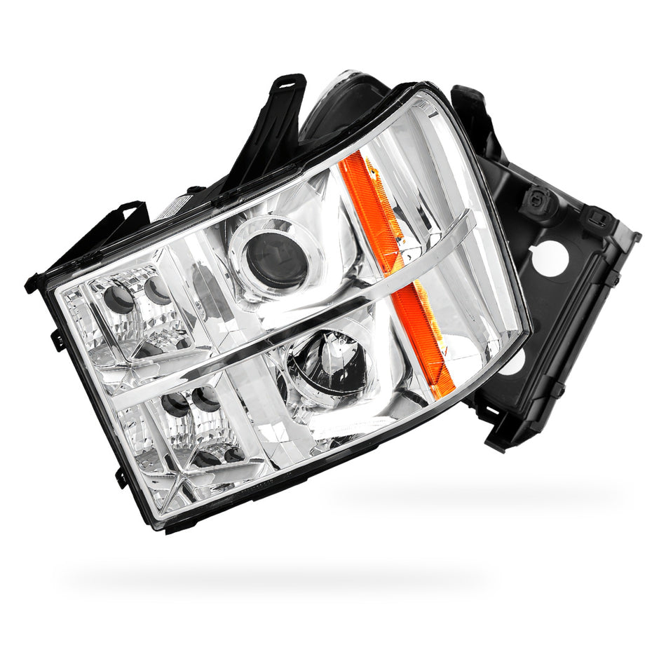 GMC Sierra 3500 Denali / SLE / SLT (2007 - 2014) LED DRL Projector Headlights LH + RH