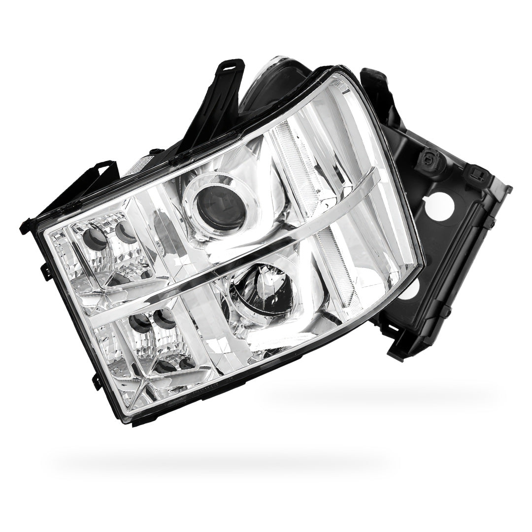GMC Sierra 3500 Denali / SLE / SLT (2007 - 2014) LED DRL Projector Headlights LH + RH
