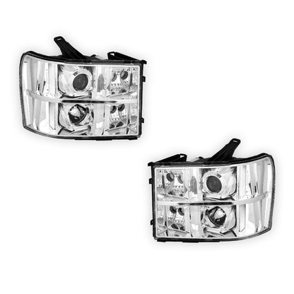 GMC Sierra 3500 Denali / SLE / SLT (2007 - 2014) LED DRL Projector Headlights LH + RH