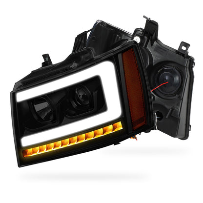 Chevrolet Tahoe LS / LT / LTZ (2007 - 2014) LED DRL Sequential Turn Signal Projector Headlights LH + RH