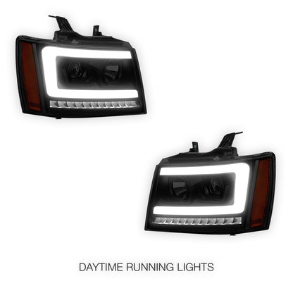 Chevrolet Tahoe LS / LT / LTZ (2007 - 2014) LED DRL Sequential Turn Signal Projector Headlights LH + RH