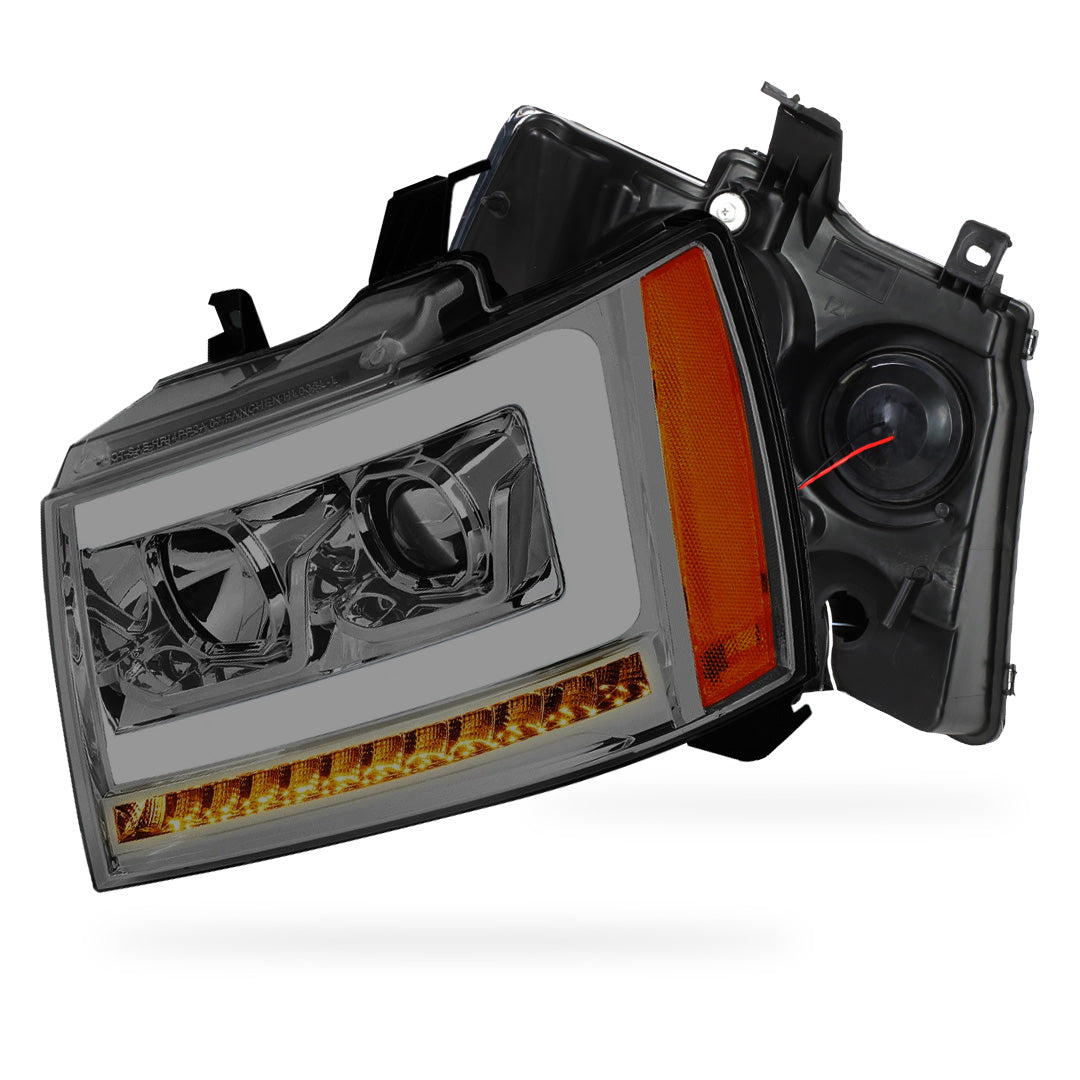 Chevrolet Tahoe LS / LT / LTZ (2007 - 2014) LED DRL Sequential Turn Signal Projector Headlights LH + RH