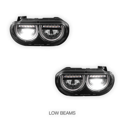 Dodge Challenger (2008 - 2014) LED DRL Sequential Turn Signal Headlights LH + RH