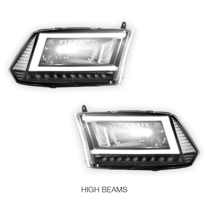 Dodge RAM 1500 (2009 - 2010) C-LED DRL Sequential Signal Headlights LH + RH
