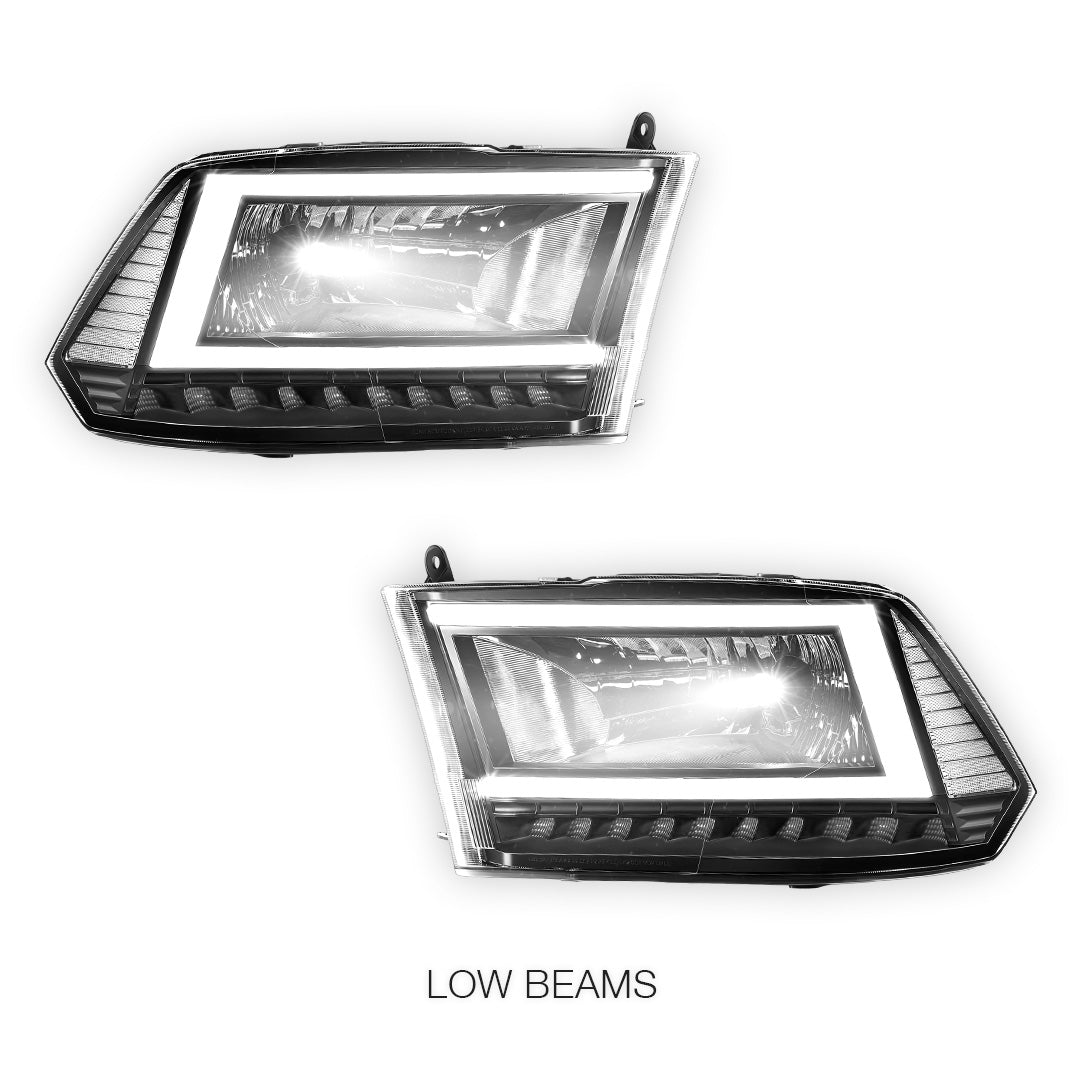 Dodge RAM 1500 (2009 - 2010) C-LED DRL Sequential Signal Headlights LH + RH