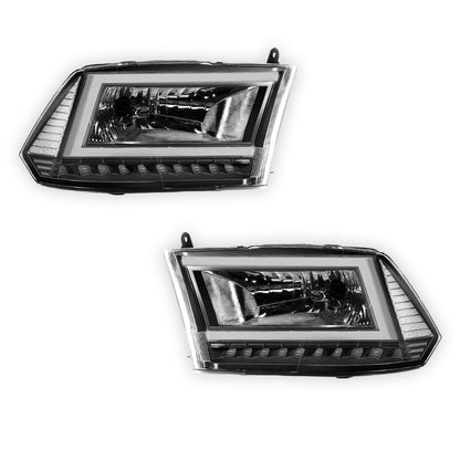 Dodge RAM 1500 (2009 - 2010) C-LED DRL Sequential Signal Headlights LH + RH