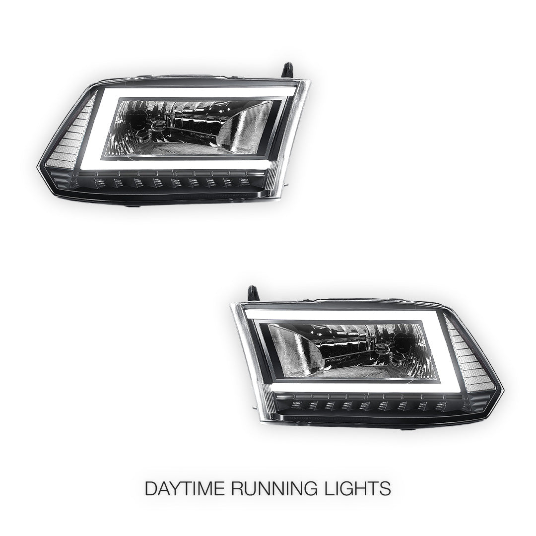 Dodge RAM 2500 (2010) C-LED DRL Sequential Signal Headlights LH + RH
