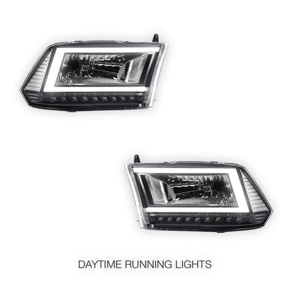 Dodge RAM 2500 (2010) C-LED DRL Sequential Signal Headlights LH + RH
