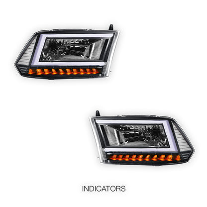 Dodge RAM 2500 (2010) C-LED DRL Sequential Signal Headlights LH + RH