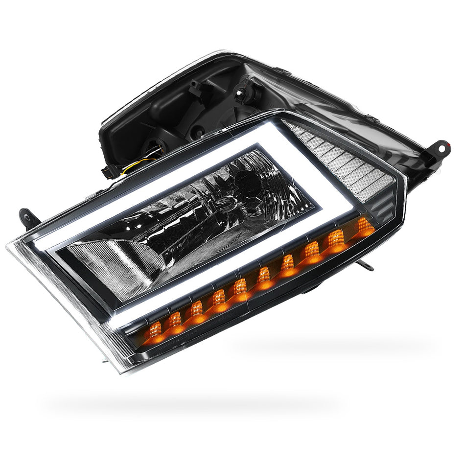 RAM 1500 (2013 - 2018) C-LED DRL Sequential Signal Headlights LH + RH