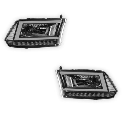 RAM 1500 (2013 - 2018) C-LED DRL Sequential Signal Headlights LH + RH