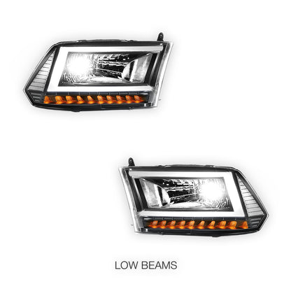 RAM 1500 Classic (2019 - 2024) C-LED DRL Sequential Signal Headlights LH + RH