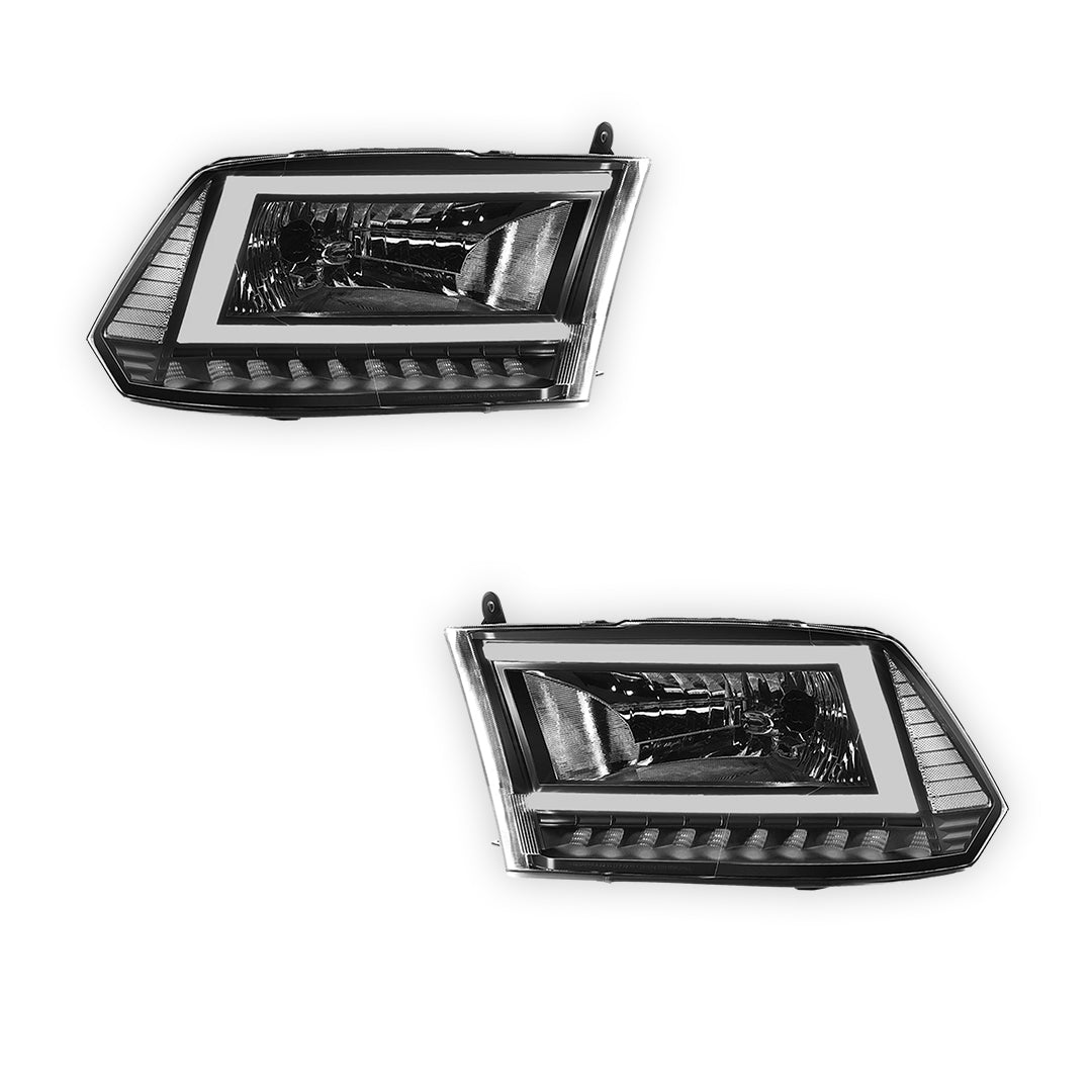 RAM 1500 Classic (2019 - 2024) C-LED DRL Sequential Signal Headlights LH + RH