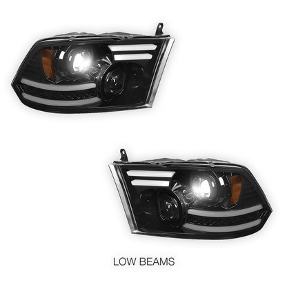 RAM 2500 (2010 - 2018) LED DRL Sequential Signal Projector Headlights LH + RH