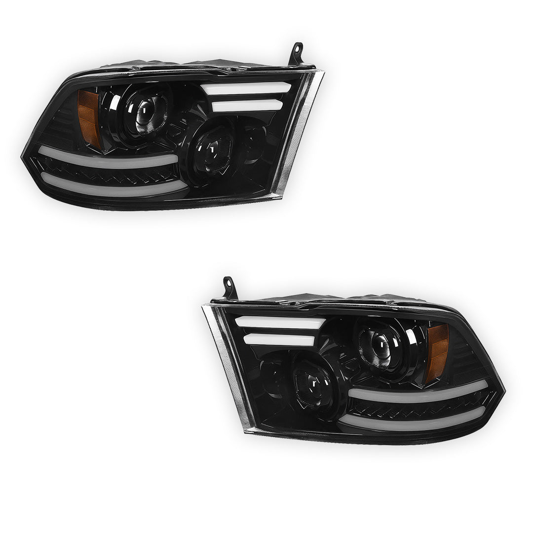 RAM 2500 (2010 - 2018) LED DRL Sequential Signal Projector Headlights LH + RH