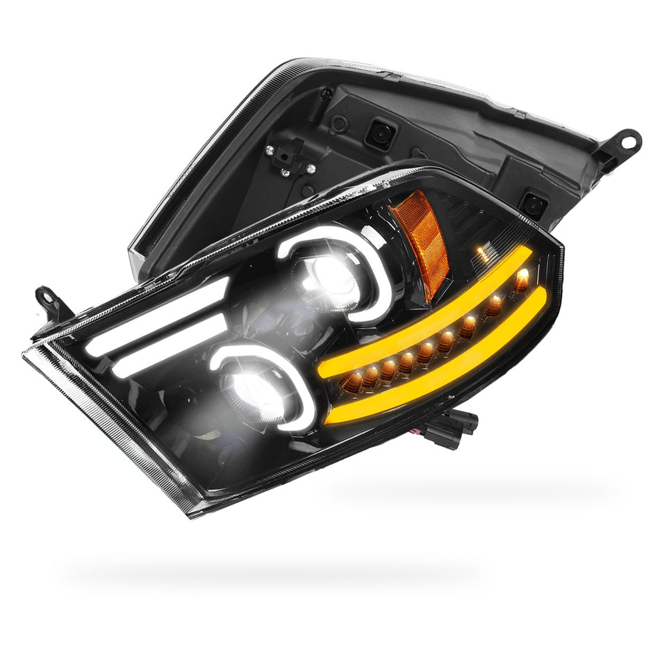 RAM 3500 (2010 - 2018) LED DRL Sequential Signal Projector Headlights LH + RH
