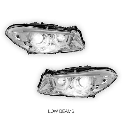 BMW 5-Series F10 (2011 - 2013) LED DRL Sequential Turn Signal HID Projector Headlighst LH + RH