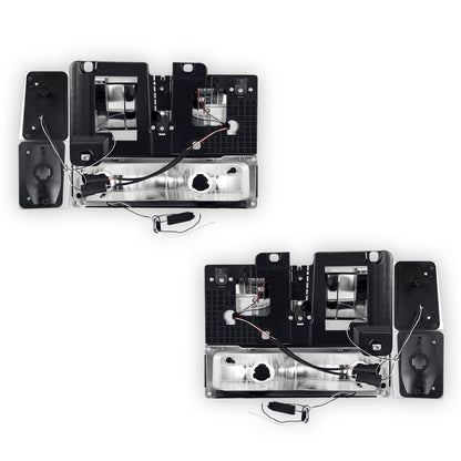 Chevrolet K2500 Suburban Silverado (1992 - 1993) Square-LED DRL Replacement Headlights LH + RH