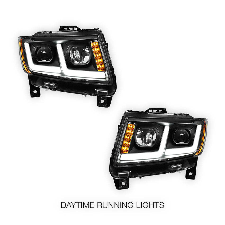 Jeep Grand Cherokee (2011 - 2013) LED DRL Projector Headlights LH + RH