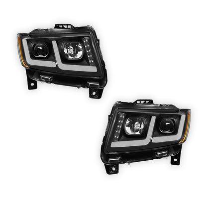 Jeep Grand Cherokee (2011 - 2013) LED DRL Projector Headlights LH + RH