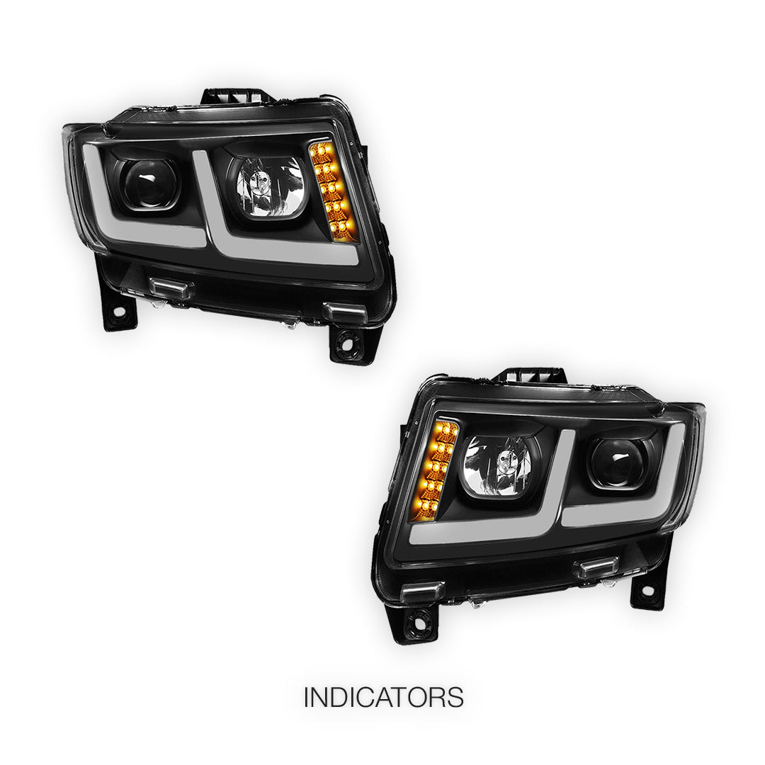 Jeep Grand Cherokee (2011 - 2013) LED DRL Projector Headlights LH + RH