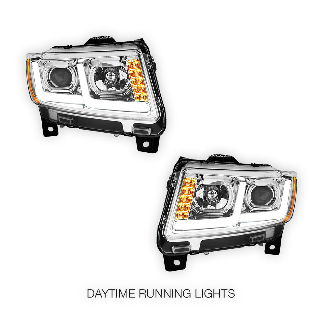 Jeep Grand Cherokee (2011 - 2013) LED DRL Projector Headlights LH + RH