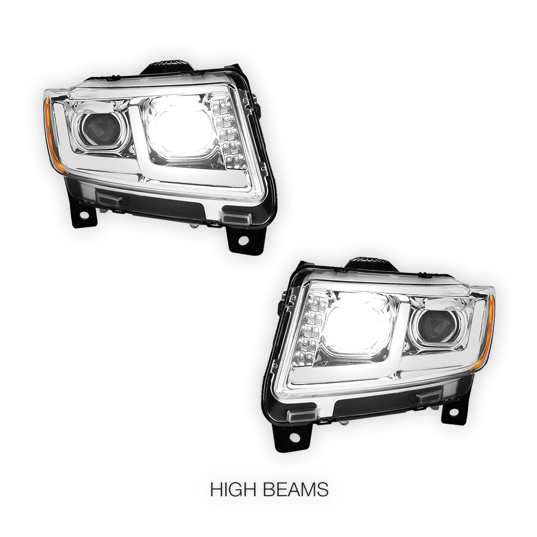 Jeep Grand Cherokee (2011 - 2013) LED DRL Projector Headlights LH + RH