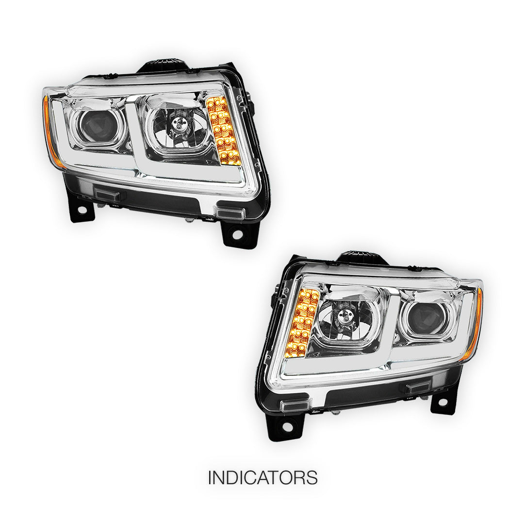 Jeep Grand Cherokee (2011 - 2013) LED DRL Projector Headlights LH + RH