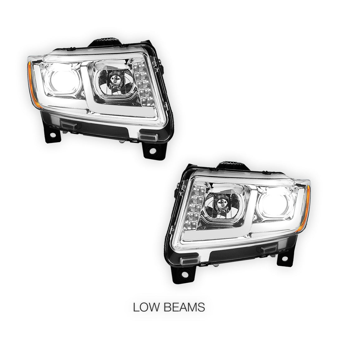 Jeep Grand Cherokee (2011 - 2013) LED DRL Projector Headlights LH + RH