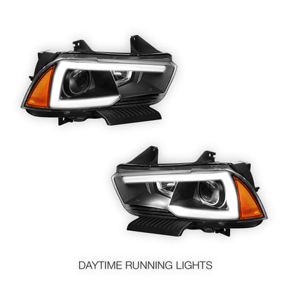 Dodge Charger (2011 - 2014) Pair LED DRL Projector Headlights LH + RH