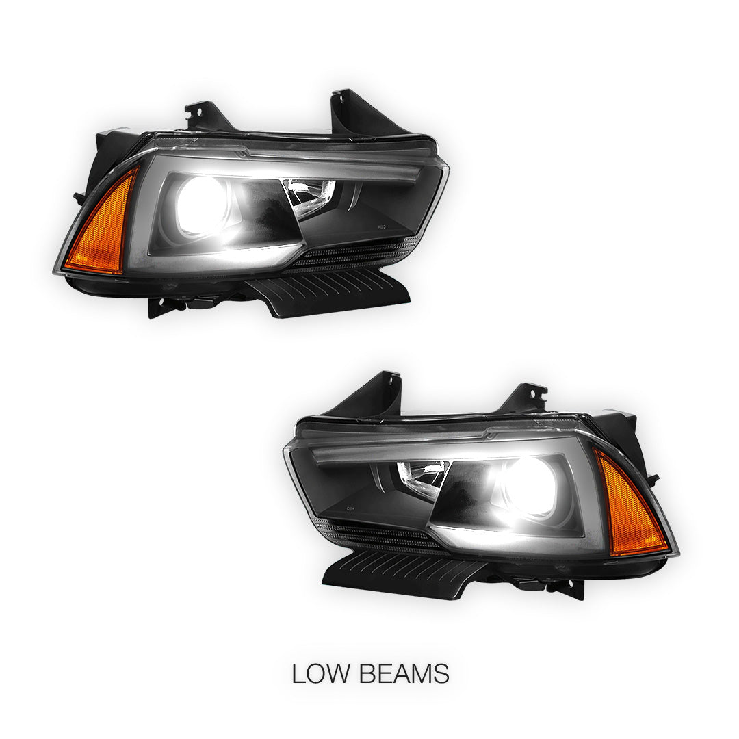 Dodge Charger (2011 - 2014) Pair LED DRL Projector Headlights LH + RH