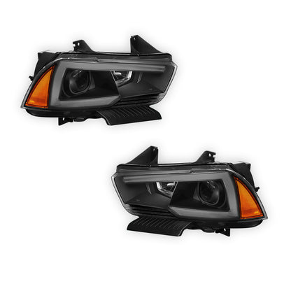 Dodge Charger (2011 - 2014) Pair LED DRL Projector Headlights LH + RH