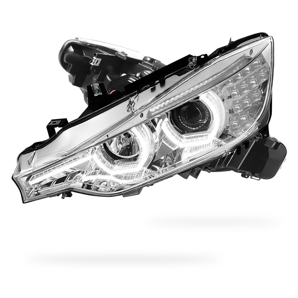 BMW 3-Series F30 (2012 - 2016) Dual LED 3D U-Halo DRL Projector Headlights LH + RH