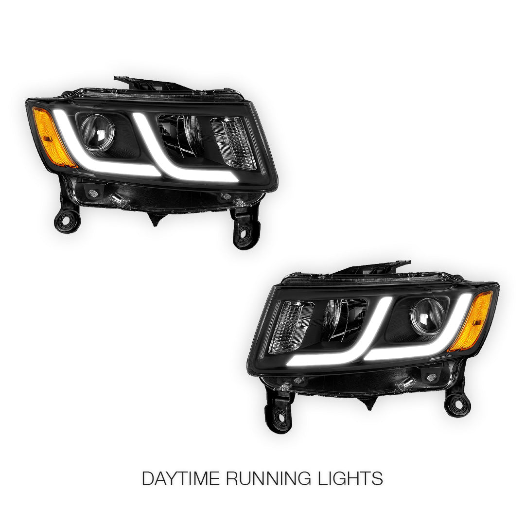 Jeep Grand Cherokee (2014 - 2016) LED DRL Projector Headlights LH + RH