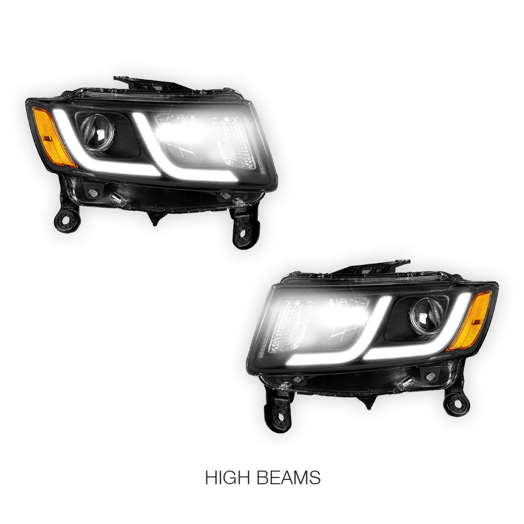 Jeep Grand Cherokee (2014 - 2016) LED DRL Projector Headlights LH + RH