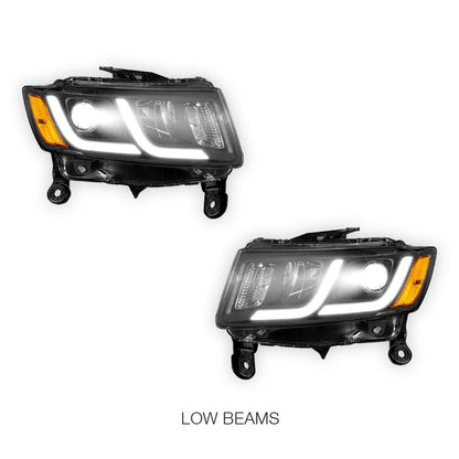 Jeep Grand Cherokee (2014 - 2016) LED DRL Projector Headlights LH + RH