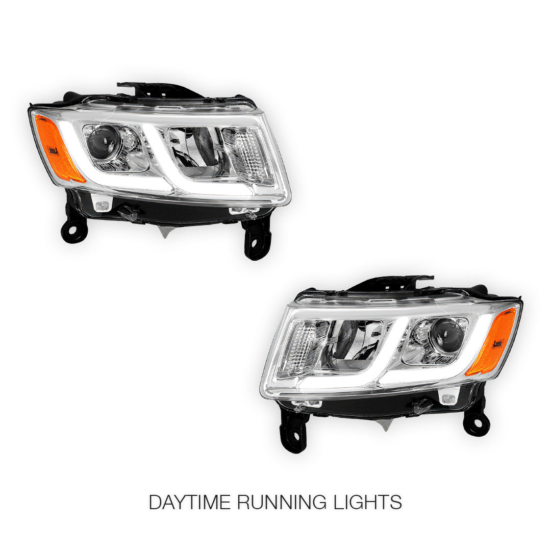 Jeep Grand Cherokee (2014 - 2016) LED DRL Projector Headlights LH + RH