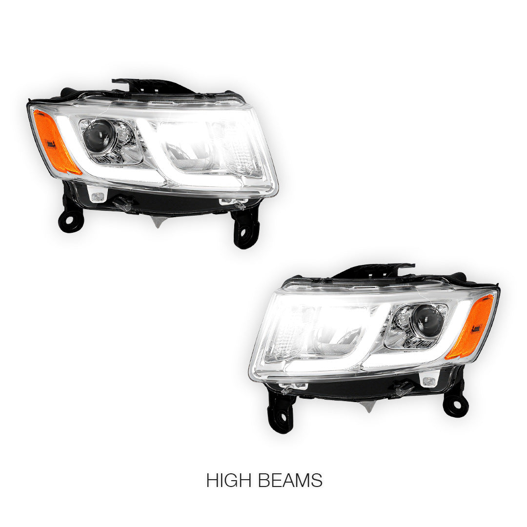 Jeep Grand Cherokee (2014 - 2016) LED DRL Projector Headlights LH + RH