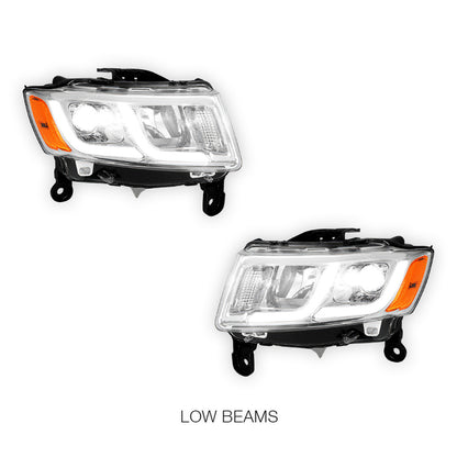 Jeep Grand Cherokee (2014 - 2016) LED DRL Projector Headlights LH + RH
