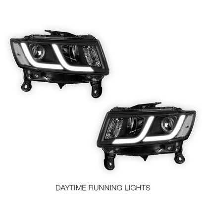 Jeep Grand Cherokee (2014 - 2016) LED DRL Projector Headlights LH + RH
