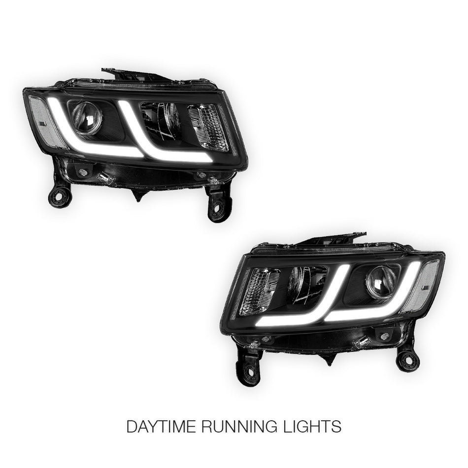 Jeep Grand Cherokee (2014 - 2016) LED DRL Projector Headlights LH + RH