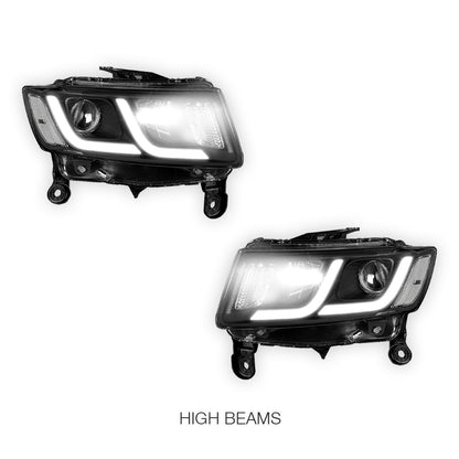 Jeep Grand Cherokee (2014 - 2016) LED DRL Projector Headlights LH + RH