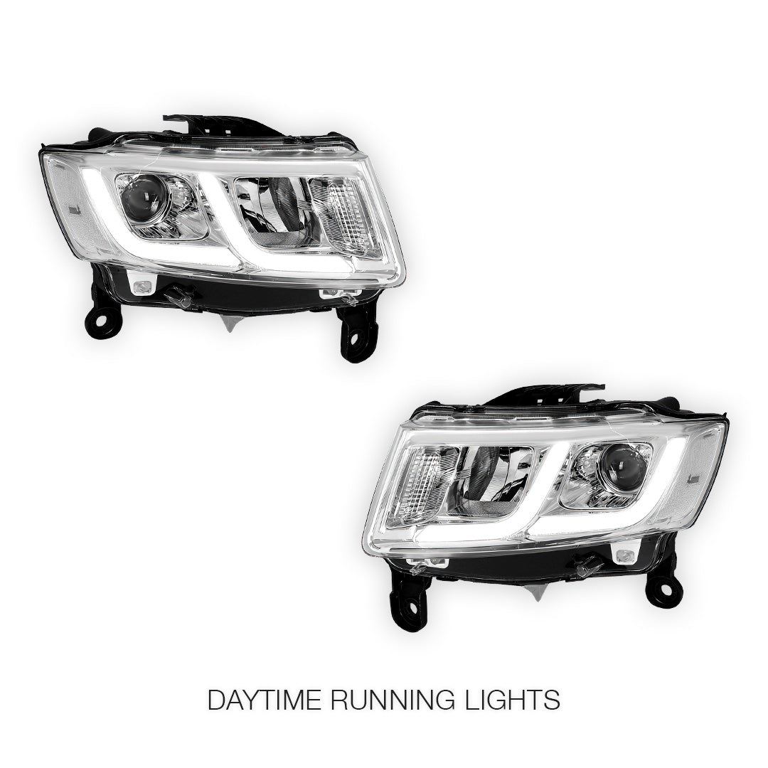 Jeep Grand Cherokee (2014 - 2016) LED DRL Projector Headlights LH + RH